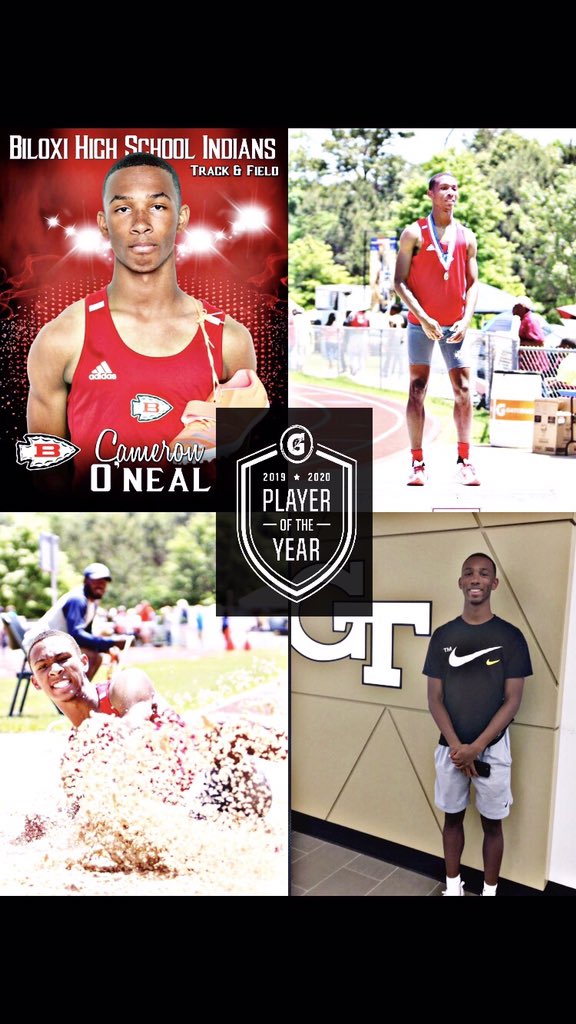 CoachBrianONeal's tweet photo. Great way to finish your HS career with back to back Mississippi #GatoradePOY honors. Excited for your future @GT_trackNfield. https://t.co/7XtAPsCTSk