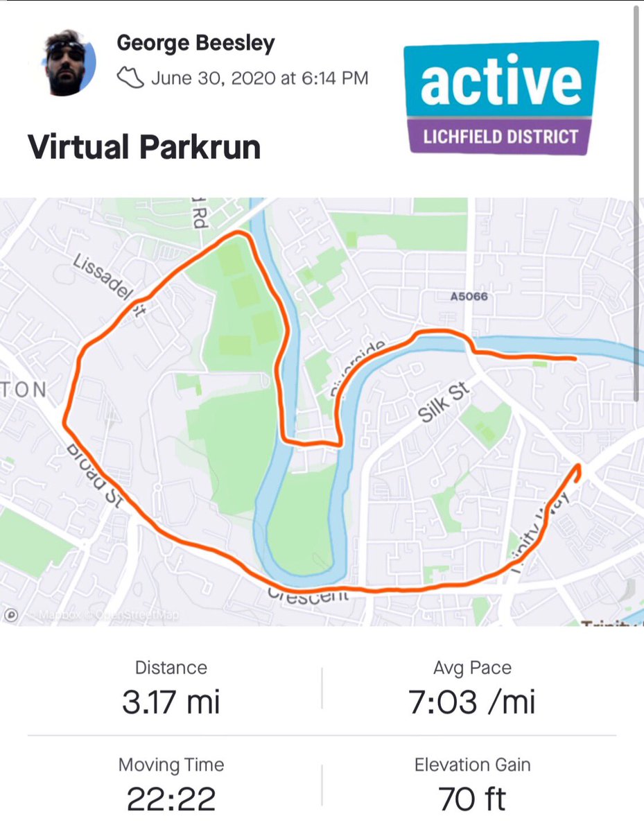 ActiveLichfield's tweet photo. Our staff efforts in this weeks #virtualparkrun!

Dont forget, you have either today or tomorrow to walk, run, hop, skip or jump 5k🏃‍♂️⏱

Share a selfie using #Beaconparkrun and #Activelichfield across all platforms 🤳 https://t.co/58Iz955Iws