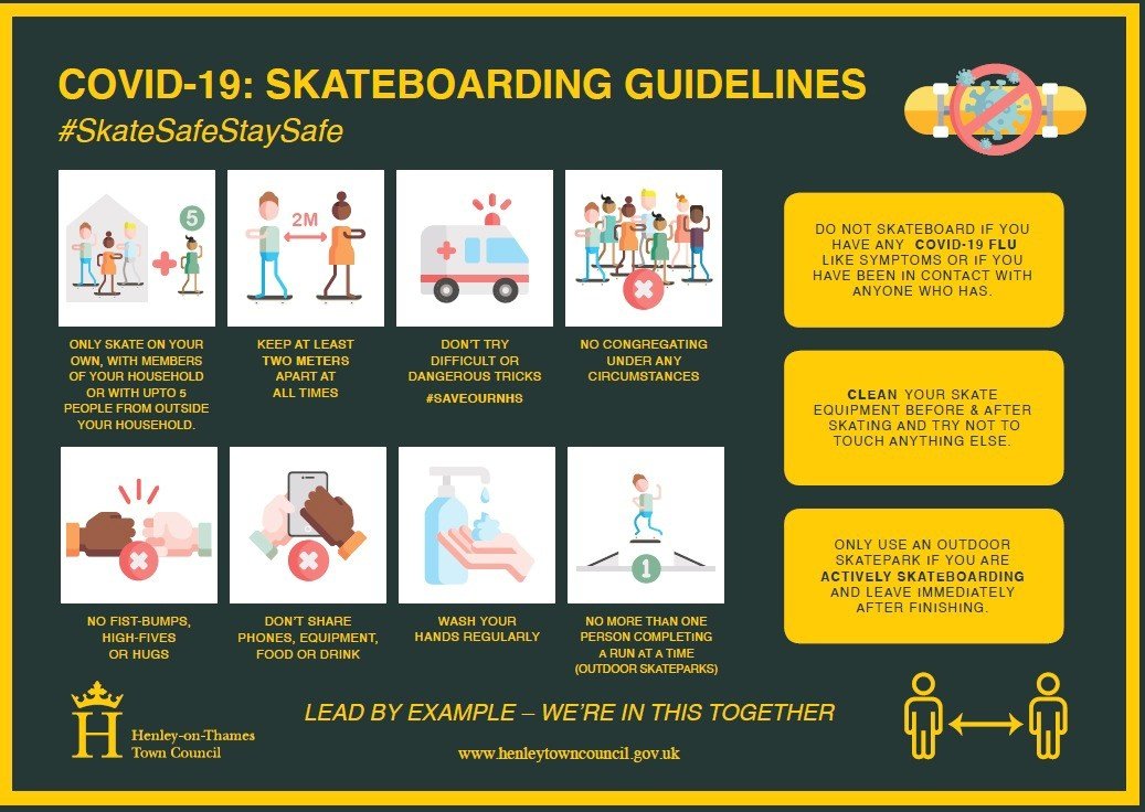 Henley Skatepark Is Open 😊😊😊

Please follow all Social Distancing Guidelines at all times. You might not get sick from it - but you could pass it on to those at High Risk

Please be respectful of all other users/humans/wildlife, Covid-19 or otherwise.