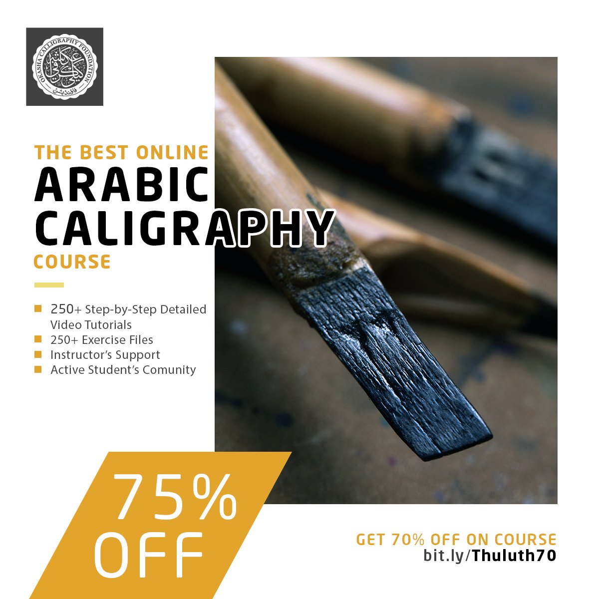 OkashaCF's tweet image. 70% OFF-Learn Arabic Calligraphy from Home
bit.ly/Thuluth70

#CalligraphyTutorials #CalligraphyCourse #CourseDiscount #LearnThuluth #LearnTuluthCalligraphy #CalligraphyCourseDiscount #BestCalligraphyCourse #BestArabicCalligraphyCourse #BestOnlineCalligraphyCourse