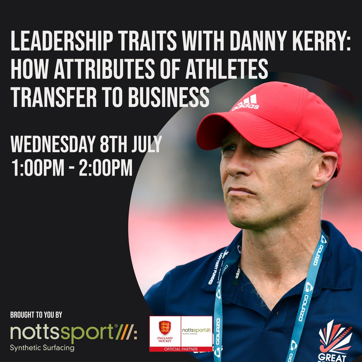 Very proud to be part of the exclusive free webinar with GB &amp; Eng Hockey Men's Head Coach, Danny Kerry on July 8. Danny will be talking about leadership traits &amp; how the attributes of an athletes transfer to business!

Book your space here 👉 us02web.zoom.us/webinar/regist…