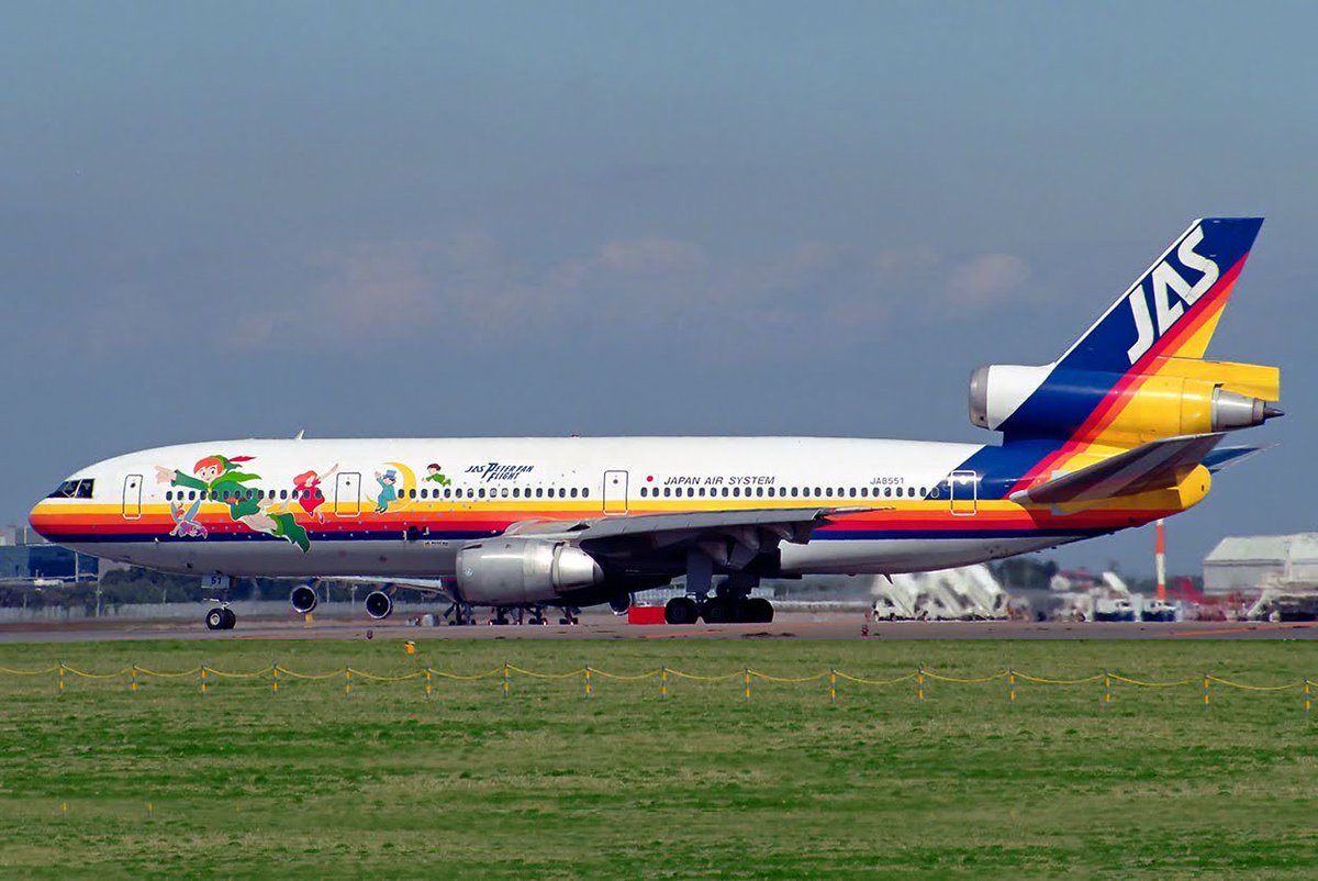 ト*パ様 JAS 日本エアシステム DC10-30 JA8551 ピーターパン Neverland Bound: JAS Peter Pan DC-10 - YESTERDAY'S AIRLINES