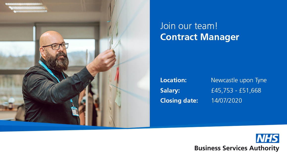 NHSBSA's tweet photo. 📣We’re Hiring!📣

We’re looking for a ‘Contracts Manager’ to manage some of the highest-profile contracts within the NHSBSA. Working with a range of senior stakeholders to ensure contract compliance and high-quality service delivery.
👉 https://t.co/jGWU3mQGCB 

#NEJobs #HRJobs https://t.co/IdUWzeUSf1