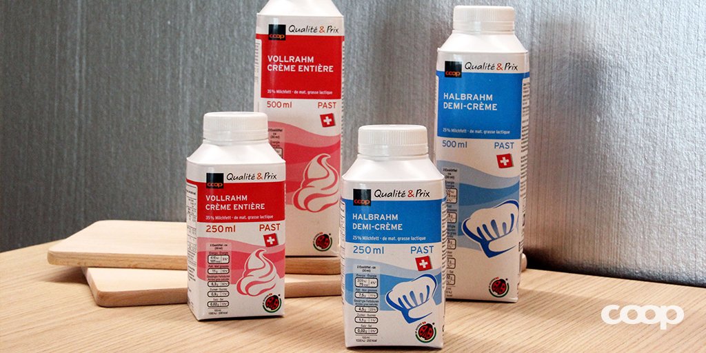 coop_ch's tweet photo. Unser Qualité &amp; Prix Rahm ist nun in @ipsuisse-Qualität. Der IP-Suisse-Marienkäfer auf der Verpackung steht für eine ganzheitlich nachhaltige Landwirtschaft und Milchproduktion. Weitere Qualité &amp; Prix Produkte mit dem Marienkäfer folgen. Mehr Infos: https://t.co/wFS0reKWw2 https://t.co/hOMqmC8lji