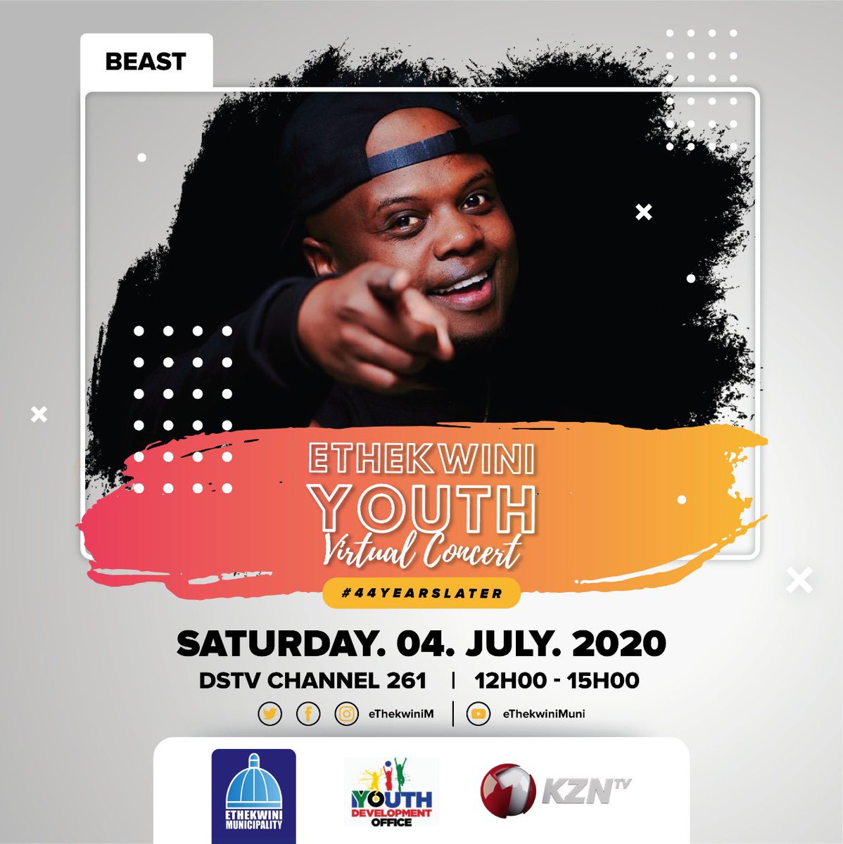 BEAST_RSA's tweet photo. Catch us on the Tele 📺 tomorrow Saturday 04 July 2020 🤟🏾🤟🏾 #EthekwiniYouthVirtualConcert #44YearsLater https://t.co/kn6plDd7Dx
