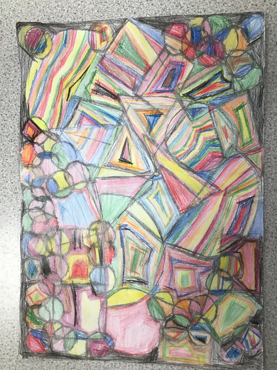 Some of our pupils completing some fantastic pieces of art, based on work by Piet Mondrian. Doesn't it look amazing!!