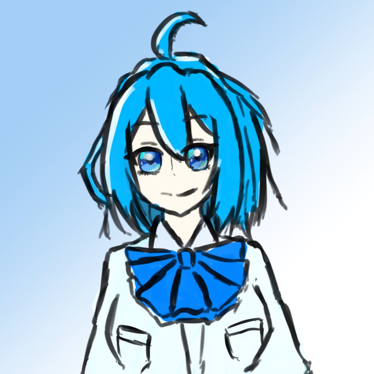 カラフルピーチの、るなさん(@Runa_cp )を描きました‼️ いつもは鉛筆