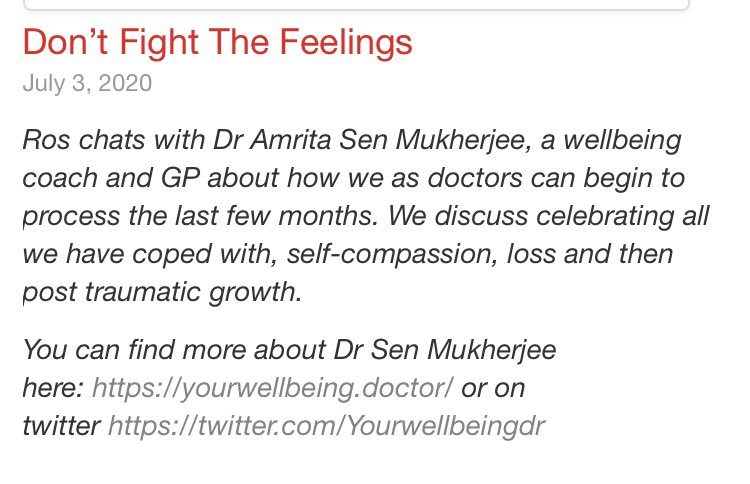 KUMEC4KCL's tweet photo. In the next episode of our short series of #meded podcasts  @ros_herbert talks to @Yourwellbeingdr about how we process and grow 🌱 during this potentially traumatic time #COVID19 #wellbeing https://t.co/iumUPgr6Fu https://t.co/8K2TyPPVqv