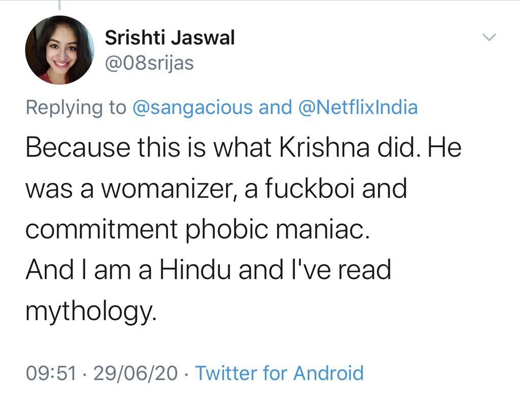 @08srijas Well if you have read mythology then you should Stick to your statement. Why are you apologizing? that too with a false statement.
Anyway if you want to know about vedic concept of divine u can check out my pinned tweet.
twitter.com/08srijas/statu…