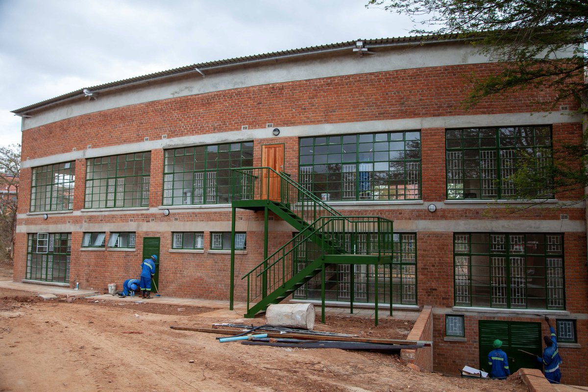 Africa_Univ's tweet photo. The Africa University Student Union building is nearing completion and as part of the quality control processes the design team, the construction company and the University Management did a practical completion inspection on the building. https://t.co/mWbAQQNuQr