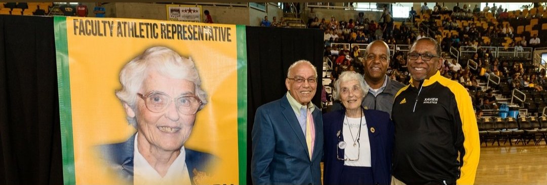 JHornRRAC's tweet photo. I spoke with Sr. Grace Mary Flickinger our @NAIA hall of fame and longtime Xavier prof and faculty athletic rep. Retirement is treating her well and she says hello to the Xavierite nation. She is praying that everyone stays healthy and wearing masks. #OneSafeXU #TeamGold https://t.co/hhl0aRGQum