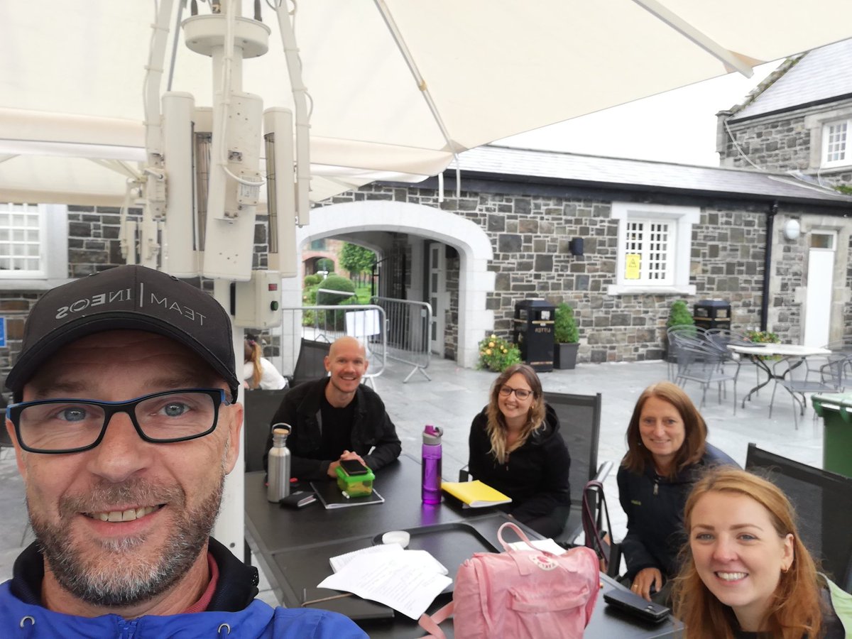 GetRealniacro's tweet photo. Good to have the @GetRealniacro team together in Antrim for an outdoor, socially distanced, if chilly, team meeting, planning for future Get Real delivery. #hatecrime #restorativelychallenginghatecrime @SEUPB #PEACEIV @niacro https://t.co/tYTz8luC4B