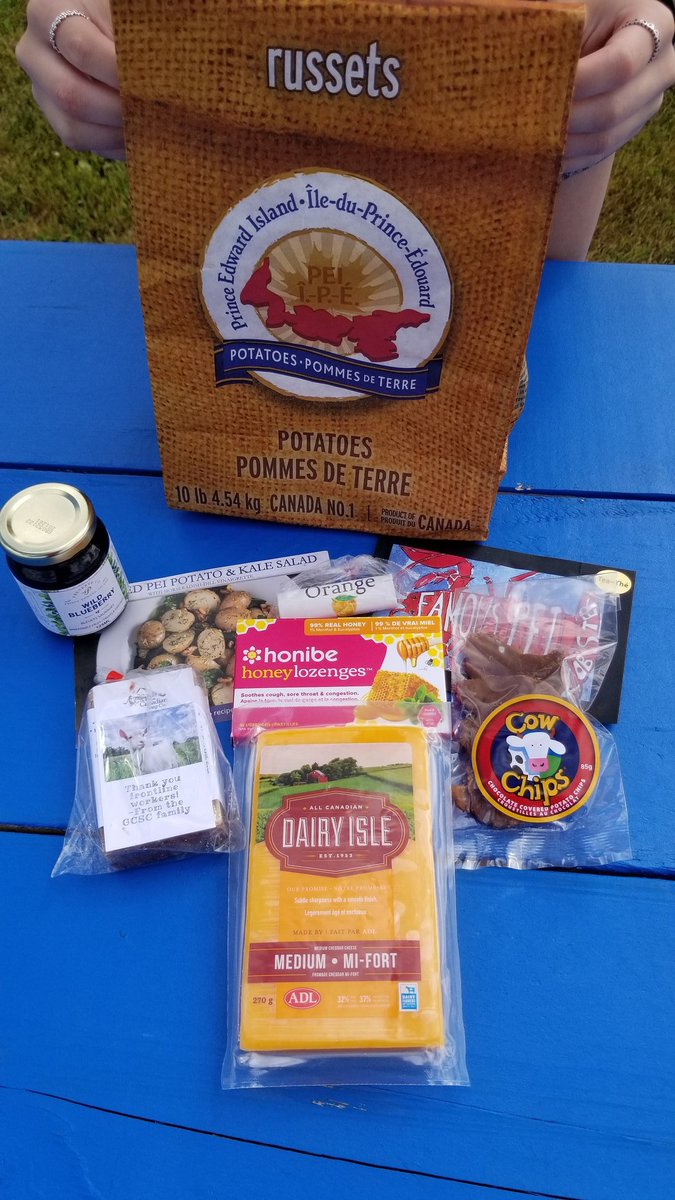 Our #PEI welcome bag swag - they gave us two bags and were so nice!!