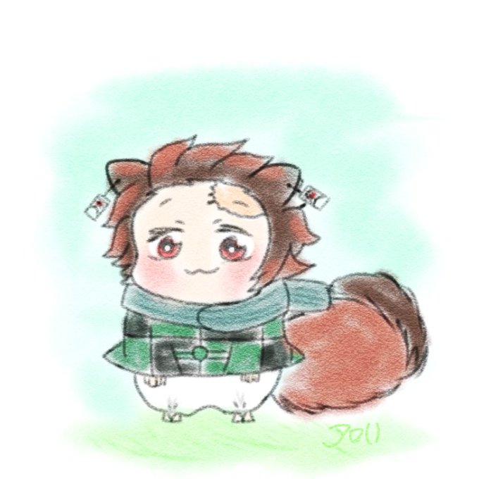あろさんがTwitterに投稿した竈門炭治郎(鬼滅の刃)のイラスト。