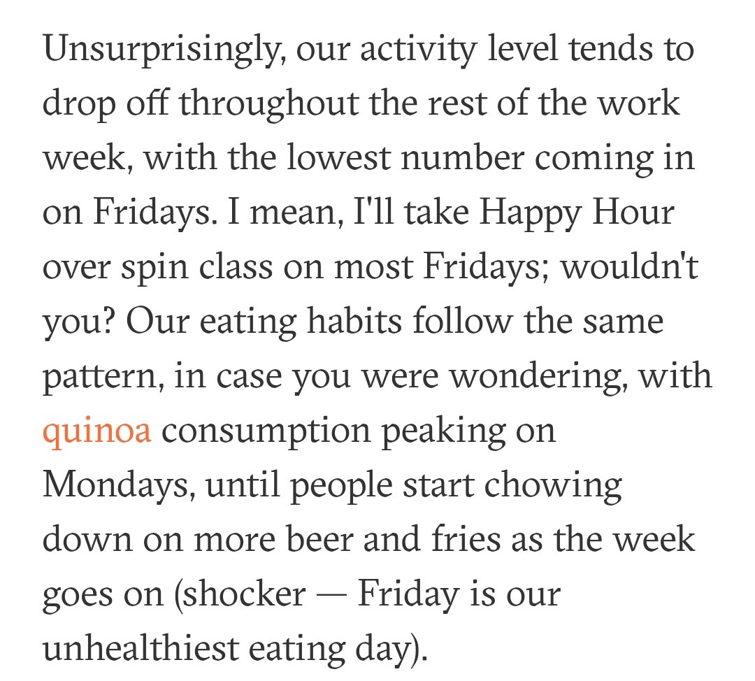 Are you going to break the trend and motivate yourself to exercise and eat healthy this evening?  Keeping the positive mentality over the weekend to hit it hard again on Monday.