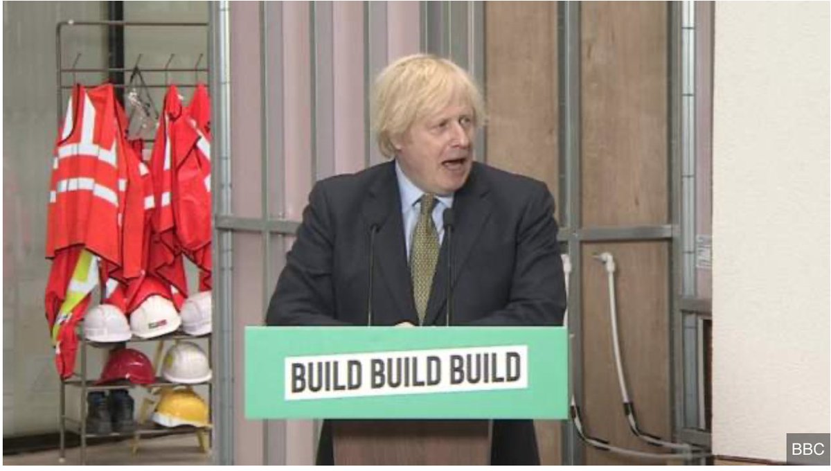 "I don't believe in gestures, I believe in substance" said Boris Johnson, about taking a knee. Only three days ago he had builder's attire as his props for his "build build build" speech.  #IDontBelieveInGestures