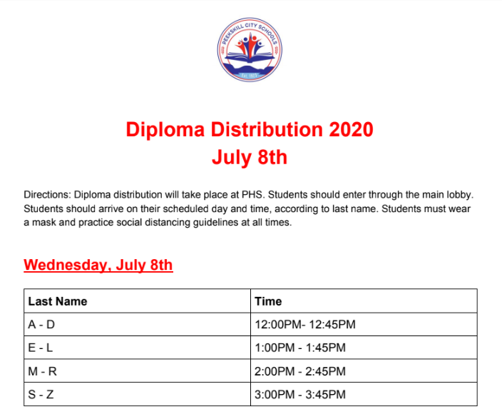 PeekskillCSD's tweet photo. Graduates, mark your calendars for Diploma pick-up day on  7/8! See below for the pick-up schedule. While picking up your diploma, you can also register to vote. See the flyer below for details. If registering to vote, learn more about your choices here: https://t.co/cxUKEZI1mL https://t.co/IslG8ekEip