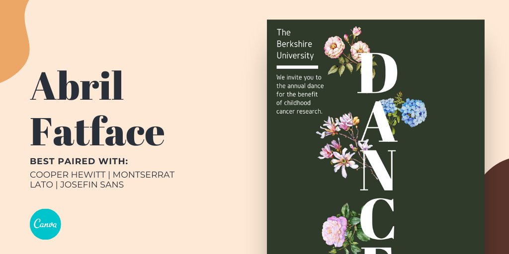 Canva on Twitter "With its bold lettering and elegant curves, Abril