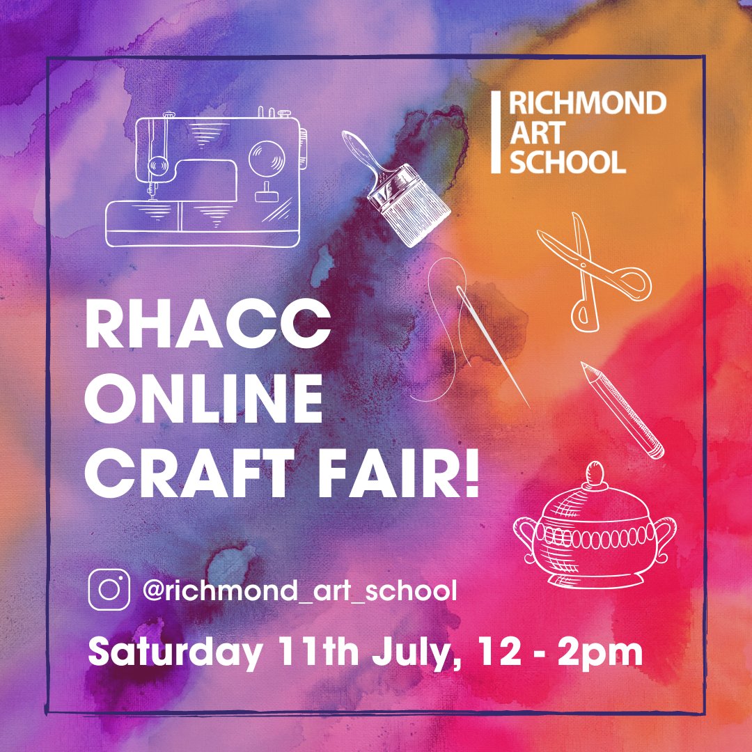 ArtSchool_RHACC's tweet photo. To help support our fantastic creative community during this difficult time, we are having an online craft fair this Saturday 11th July, 12pm-2pm over on our Instagram Stories! Join us: https://t.co/NFv53PubCg https://t.co/L7LvGUS6me