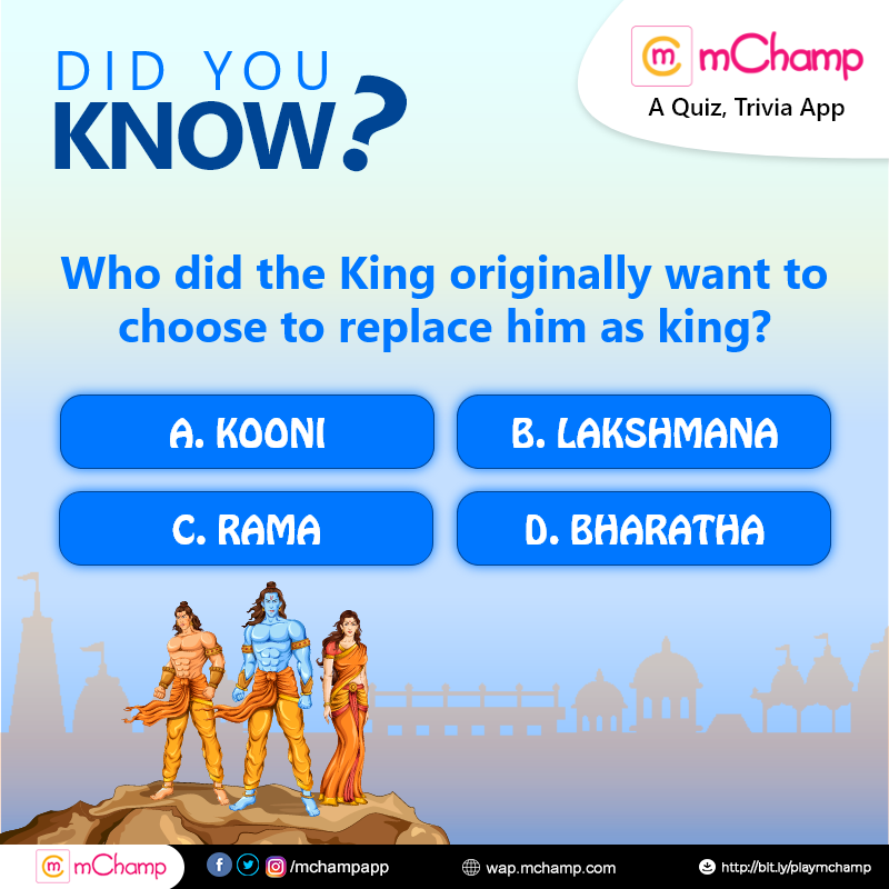 mChampApp's tweet photo. #ContestQuiz #mChamp
Play Ramayan & Mahabharat Contest to Start Answer here.
#Ramayan #Contest #Mahabharat #RamayanOnDDNational
#lockdown #COVID19 #StayHome https://t.co/HKFMtWG0wW