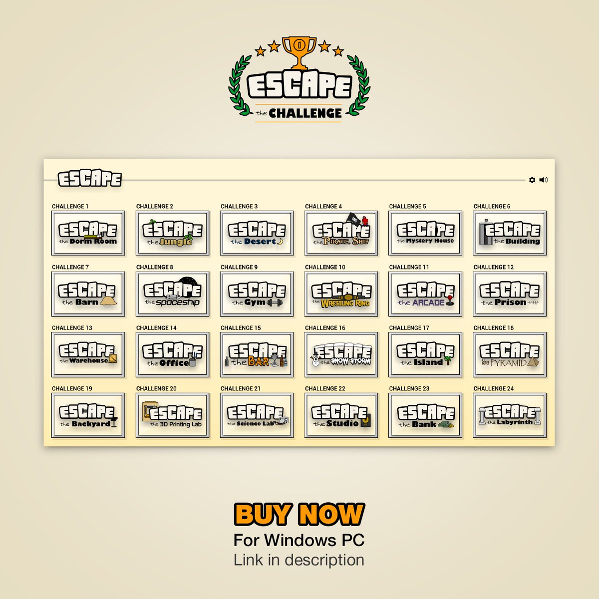 KarimMuhtar's tweet photo. Do you like room escape games? You'll love Escape The Challenge! Here's a preview, and you can buy it on: https://t.co/E7J5g3pkrY

Tags:
#roomescape #EscapeRoom #games #PuzzleGame #PCGames #pcgamer #escapetheroom #challenge #Challengeyourself #indiegame #indiegames @itchio https://t.co/cDkF2I1wu7