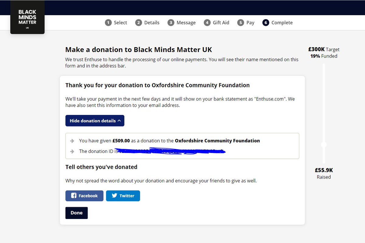 StaffsFightClub's tweet photo. On the 21st of June, Staffs Fight Club worked together for a full 24 hours to raise an amazing £534 for charity! Today the money is being donated to Black Minds Matter UK. Thank you to all donators and stream monsters! (was hit by tax due to how we set up the page, apologies) https://t.co/g6QYQac5C6