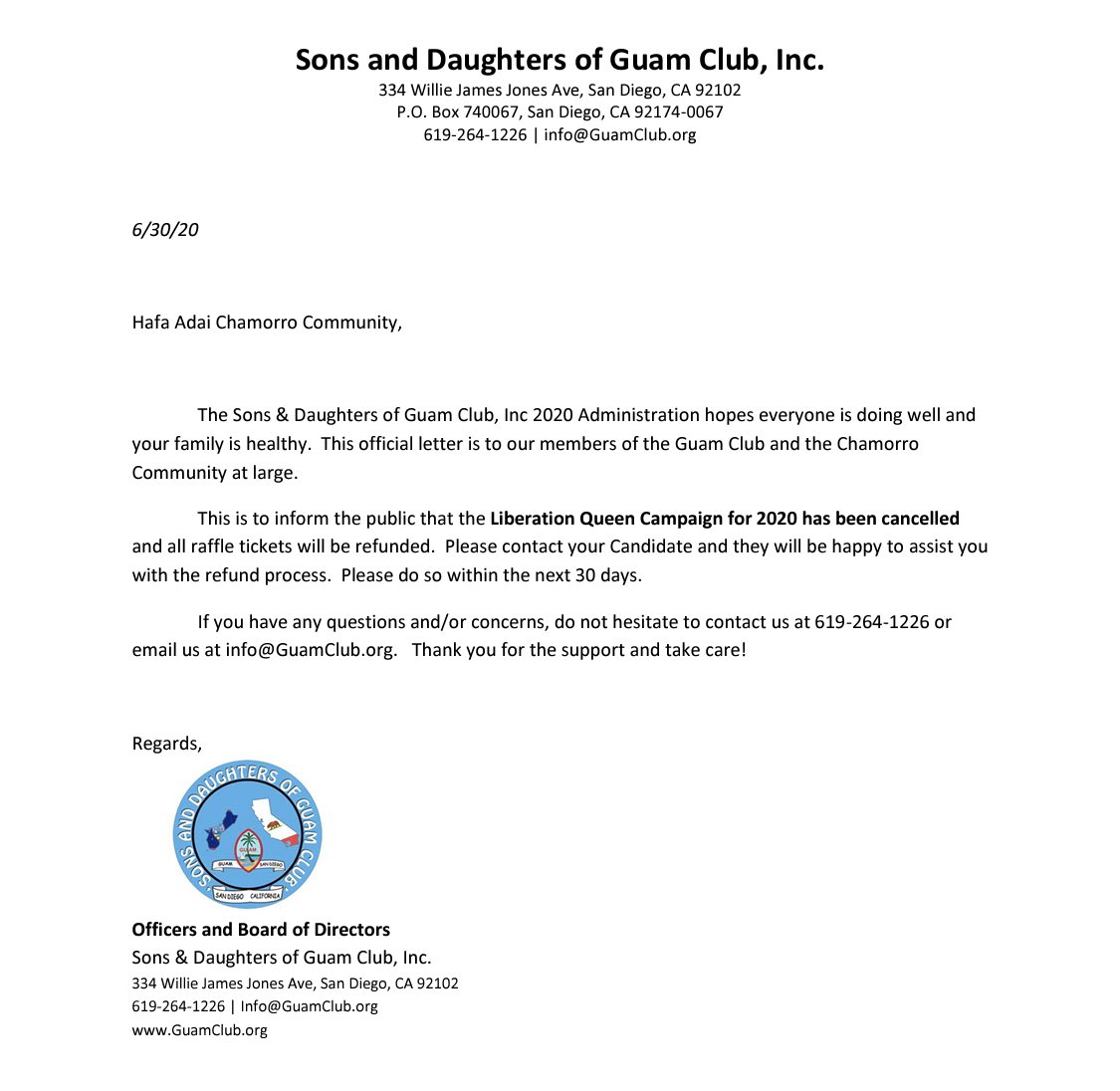 Sons & Daughters of Guam Club tweet media