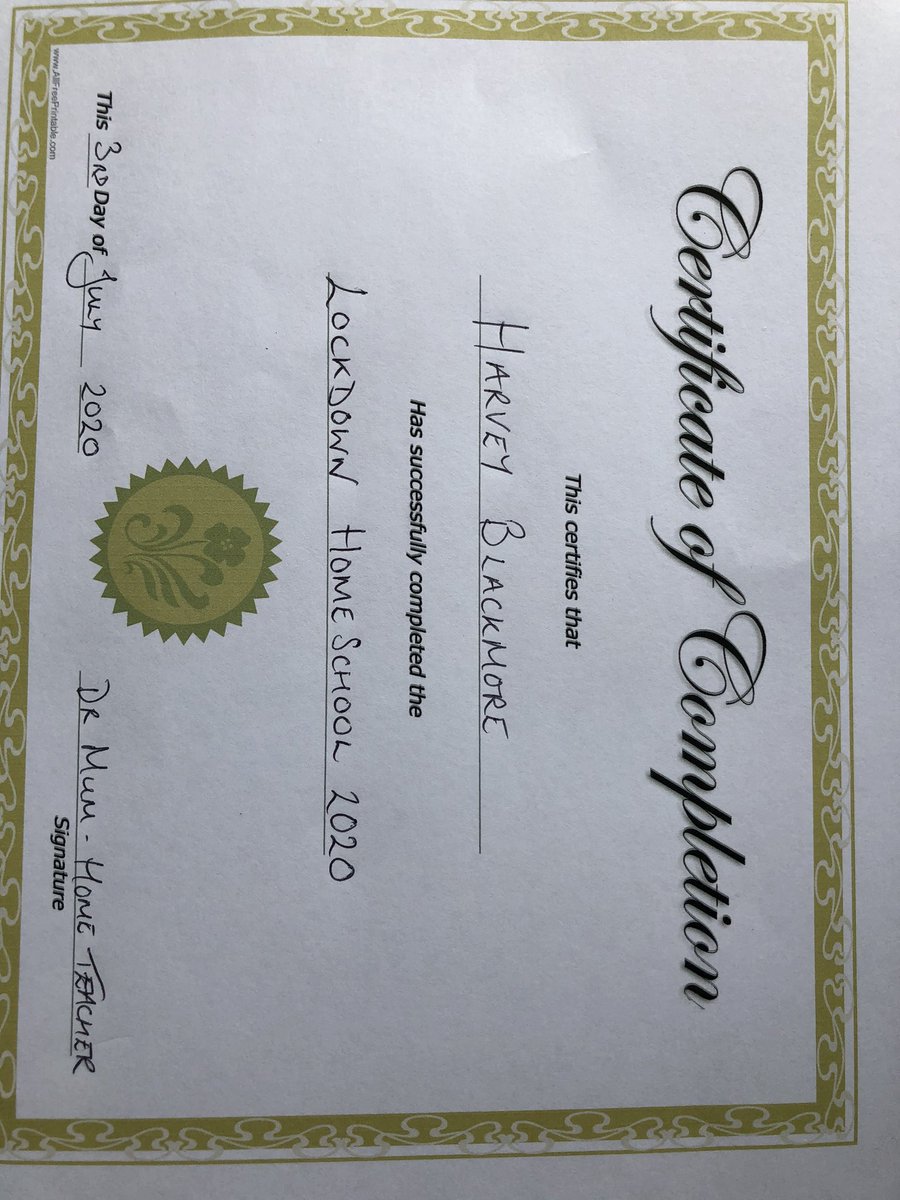 julesat7's tweet photo. @LittletownAcad  Harvey has today graduated Lockdown Homeschool 2020! With a Distinction in effort! https://t.co/XrWco3JxsX