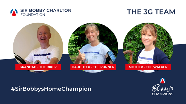 We are so grateful to the 3G Team for their inspirational fundraising on behalf of The Sir Bobby Charlton Foundation.
Our heartfelt thanks to Vanessa Hennessy from our research team at UCL as well as both her daughter and her father

Show your support here
ow.ly/uV5O50AoWl2