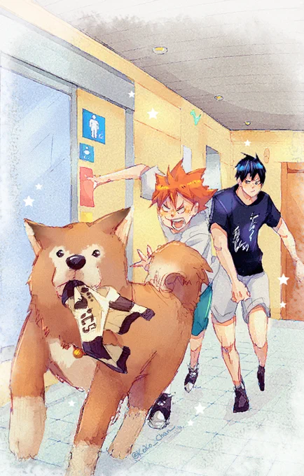 Hinata and Kageyama+?
#haikyuu 