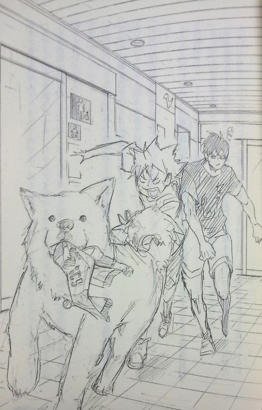 Hinata and Kageyama+?
#haikyuu 