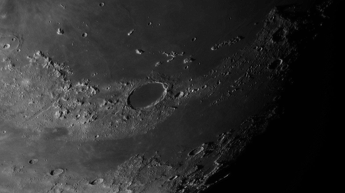 1/Back on June 30th I hosted a  #moon livestream (), during which I captured images. Damn, I love the moon.This is a thread with those images no particular order.None was first, but this one’s next:Plato & Montes Alpes. #astronomy #crater #outreach