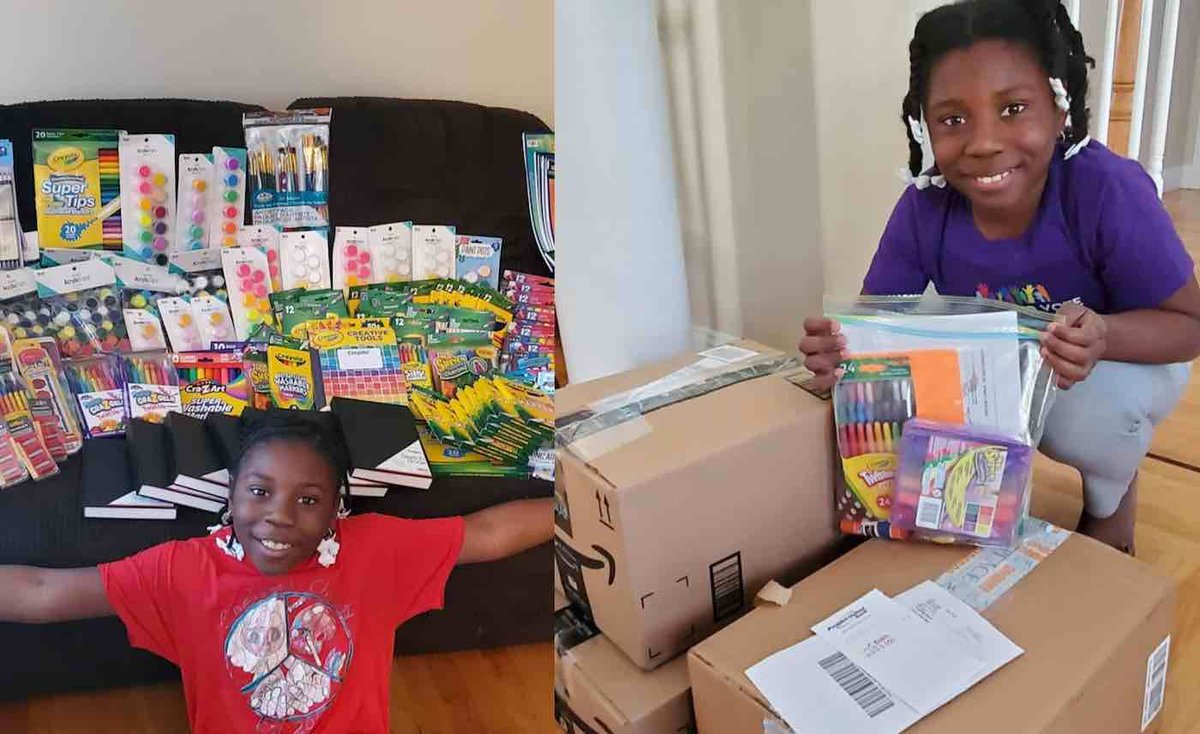 techdrenco's tweet image. 10 year old, Chelsea Phaire, started her own nonprofit that donates art supplies kits to homeless shelters, women’s shelters, and schools impacted by gun violence in 12 US states. Read more about it and why she started her charity here: goodnewsnetwork.org/10-year-old-gi… 
#FeelGoodFriday
