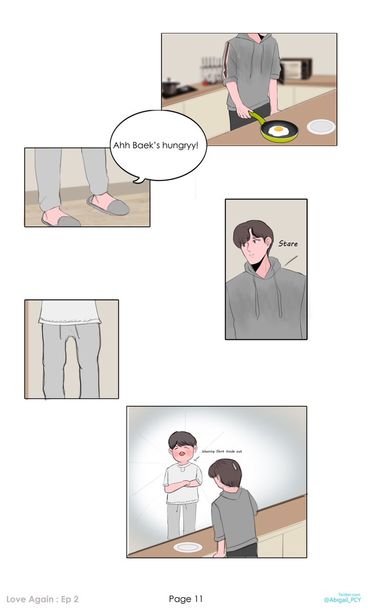 [ Mini Webton ] " 𝑳𝒐𝒗𝒆 𝒂𝒈𝒂𝒊𝒏 "Episode 2 part 04Please don't mention B's acc-Cont-  #chanbaek  #CBwebtoon  #LoveAgain_CB #찬백 ♡