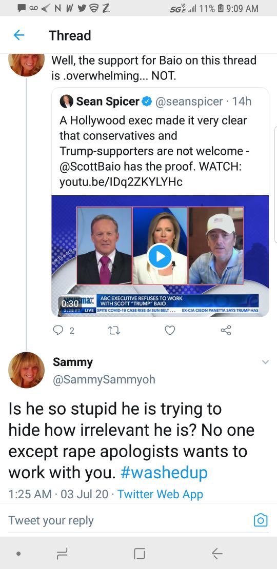 jerseyshore119's tweet photo. I think Sammy needs an intervention 😂😂 #nicoleeggert was outed by her own conspirator #alexpolinsky,  @ScottBaio did nothing to your #fakemetoo cousin😂 BUT rape apologists is what YOU ALL are!  You have attacked a REAL survivor of rape endlessly @TheSun https://t.co/yTXGsbtvsJ