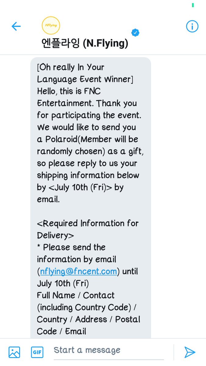 ullanfia_nf's tweet photo. CAN'T BELIEVE IT, I WON!!!! Thank you so much @NFlyingofficial for choosing me and let Dongsung sing Indonesian version ๐๐ปโค๏ธโฃ๏ธ๐
#NFlying #์ํ๋ผ์ #์์ง์ง์ #Ohreally_InYourLanguage https://t.co/xq1nQPbBJI