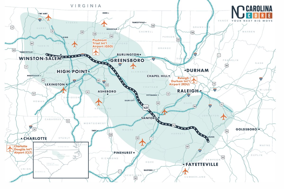mosaicatchatham's tweet image. #PittsboroNC is located in the @nc_core w/multiple airports, a 2M+ million talent pool, and access to 30+ colleges, universities + 250K students. Learn more: nccarolinacore.com #morethanaplace #ChathamNC