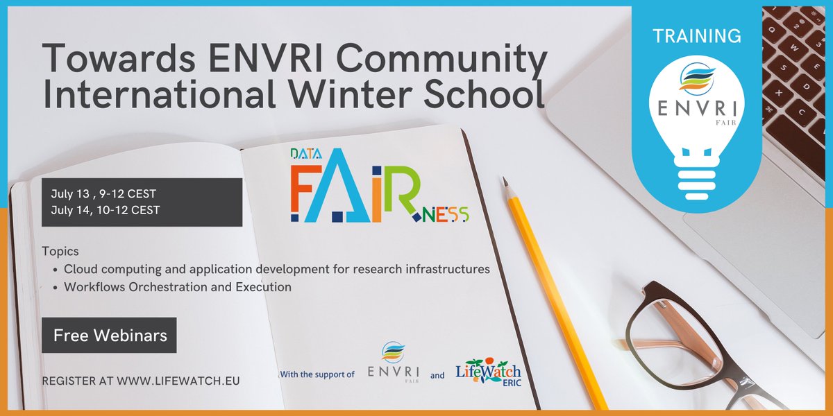 ENVRIcomm's tweet photo. Working with or towards #FAIRdata? Don't miss this free #ENVRItraining webinar July 13β14th!
https://t.co/ndS50VMBFK #ENVRIFAIR https://t.co/HvFQPZXWmB