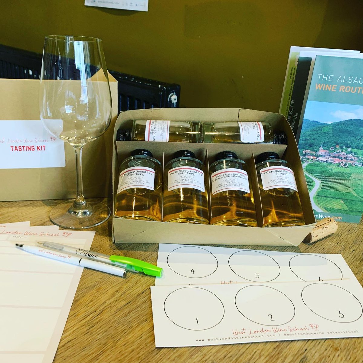 WestLondonWine's tweet photo. Well! What do we have here then?! Only our first ever tasting size samples for our online #GrandCru #Alsace #Riesling 2010 vintage #finewine tasting along with our super duper exclusive tasting kit! 😀💥🙌 #WLWSVirtual https://t.co/KFkI3RYdcc