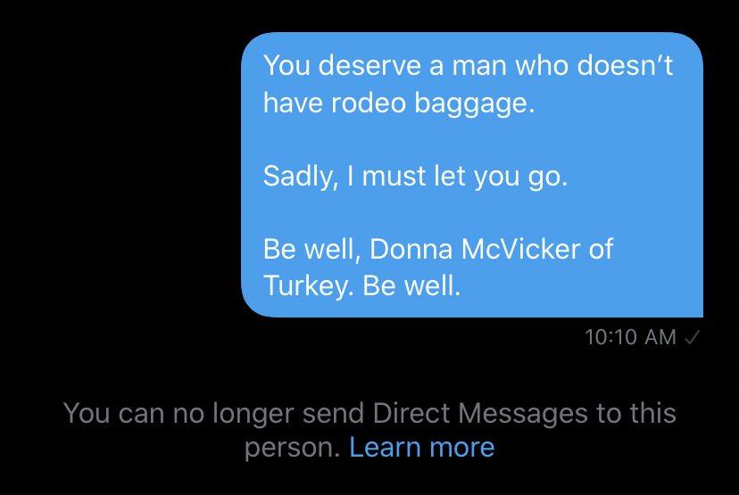 As tempting as it was to open my heart to a stranger using an Eastern European model’s picture, a Scottish name and a Turkish backstory, I’m just not ready for that.So, I let Donna go.Please respect my privacy at this time.