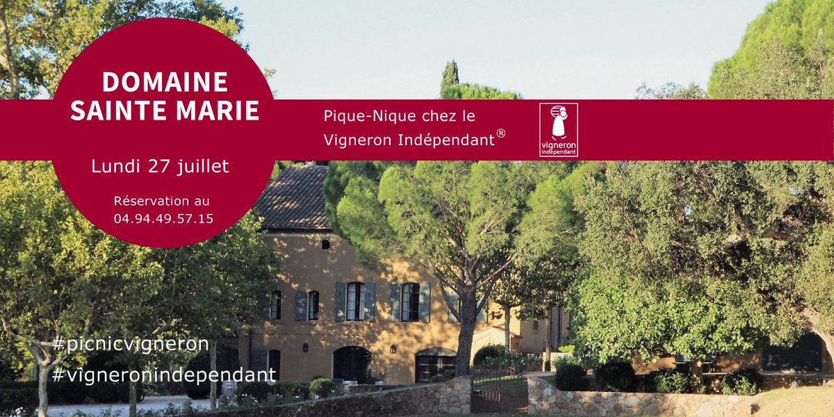 vigneronspaca's tweet image. PIQUE-NIQUE DES VIGNERONS INDEPENDANTS®
&amp;gt;&amp;gt; DOMAINE SAINTE MARIE BORMES LES MIMOSAS 
Lundi 27 juillet de 11h à 18h 
facebook.com/domainesaintem…
 #picnicivgneron #frenchwine #vigneron #frenchwinelover #vigneronindependant #winetasting #visitprovence #lesud #myprovence #provence #var