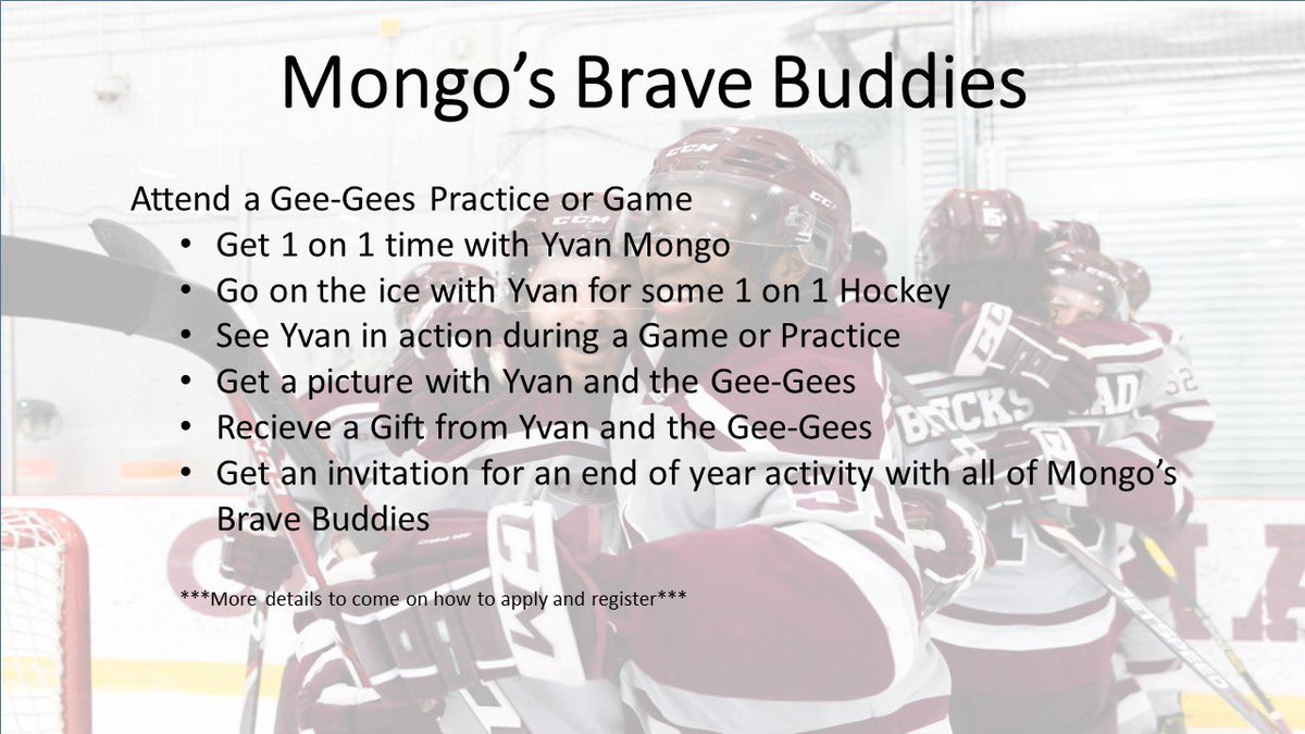 In light of the Racism issues affecting our society, <a href="/YMongo97/">Yvan Mongo</a> &amp; the Gee-Gees men’s hockey team have created a special club called “Mongo’s Brave Buddies”. *More details to come*