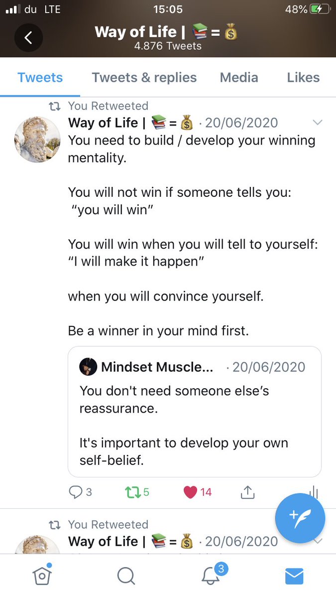 Let’s see the benefits:1.) ENGAGEMENT:Persuasion will make you hit the jackpot when you are engagingLet’s analyze a RT that I got from  @MindMusMoney as a real example:(See pic below)It resonated very much cause:1) I stick to the topic: Mindset
