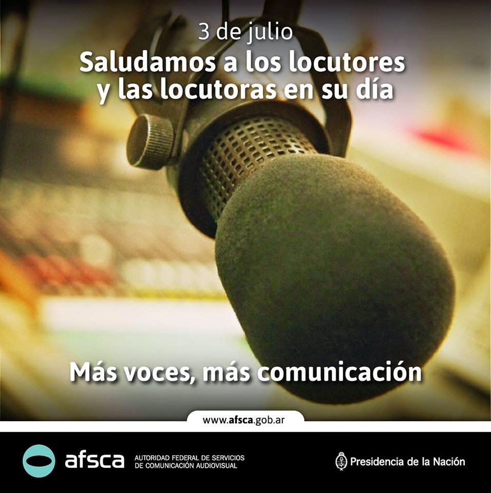 ProgramaRRHH's tweet photo. !!FELIZ DIA DEL LOCUTOR Y DE LA LOCUTORA EN ARGENTINA!!
Cada 3 de julio se celebra en Argentina el Día del Locutor.El homenaje a las grandes voces de la radio y la televisión nacional se realiza desde hace 69 años,gracias a unos entusiastas Roberto Galán y Pedro Olmo,entre otros. https://t.co/Lu6EfNJ34e