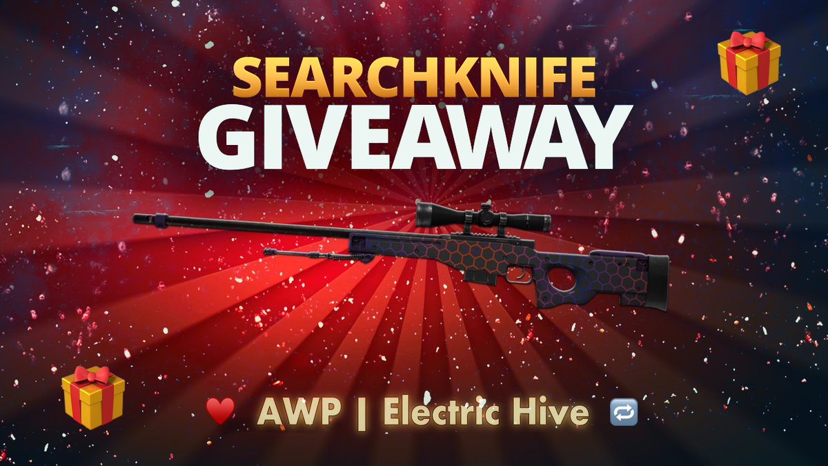 SearchknifeNet's tweet photo. Daily GIVEAWAY! 🎁
AWP | Electric Hive

- Follow 
@SearchknifeNet

- Like &amp; Retweet this post❤️
- Tag 1 friend in comments

Results in 24h! https://t.co/UFHvVVVqMa