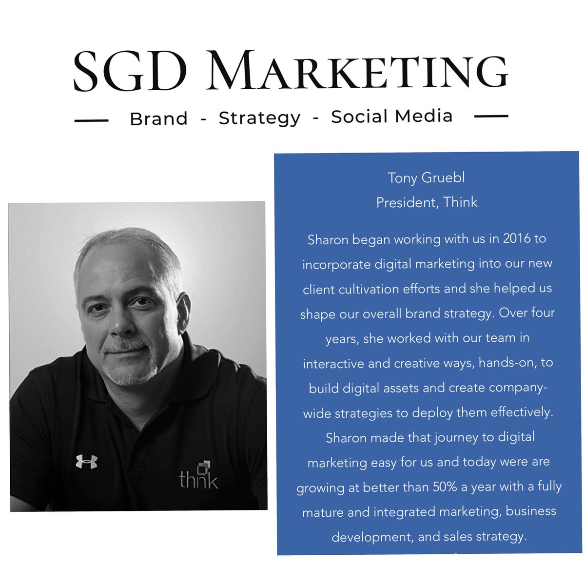 Thank you Tony Gruebl, President of <a href="/think_systems/">Think</a> for this amazing recommendation!