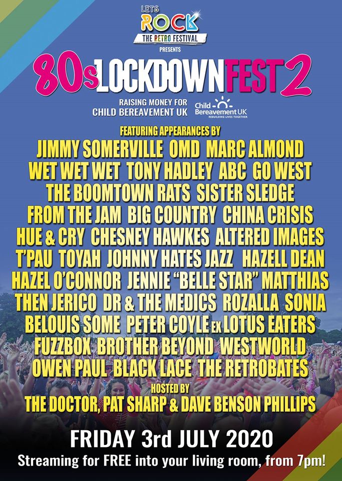 Just over 3 hours to go, don't miss this!! #80sLockdownFest 

Watch here: youtube.com/watch?v=aPCvPk…