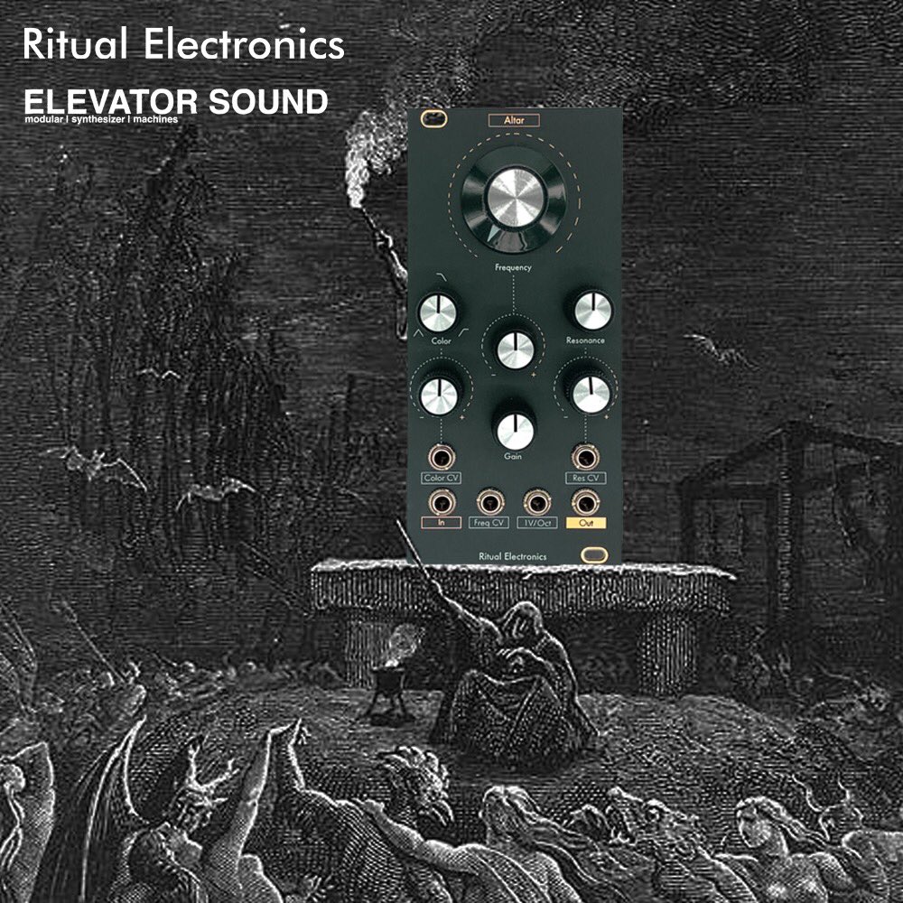 ElevatorSound's tweet photo. Spent most of last night with the ouija board out and through our journeys into the demon realm we managed to grab a giant bag of #RitualElectronics 🦇 Fully stocked up on Miasma, Altar, Crime, Anima and all the blanks you can shake an eternally tortured sinner at! https://t.co/N2SOkU1lZt