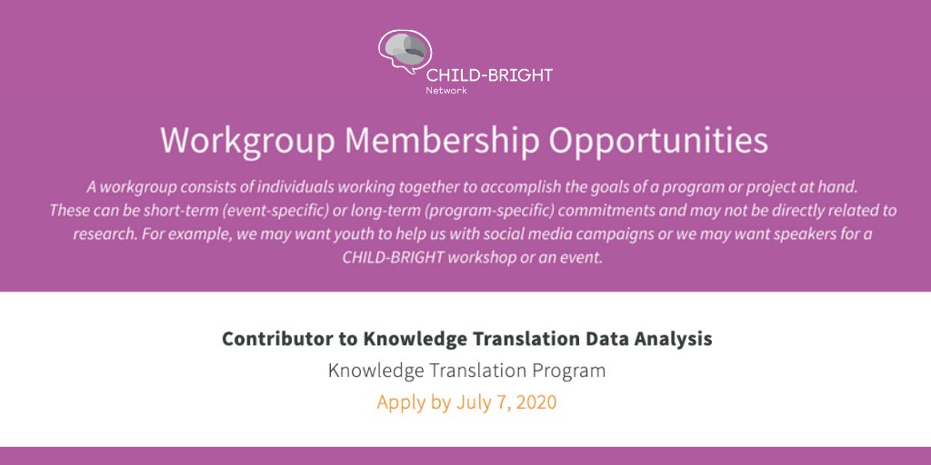 ChildBrightNet's tweet photo. OPPORTUNITY | We are looking for youth, parents/family members &amp; policy makers to help analyze qualitative #data. No experience needed. Time investment is 2-3 hrs/month, compensated. Apply by July 7: https://t.co/9M7q4qQJsr #kt #SPOR https://t.co/NGFakqhSKe