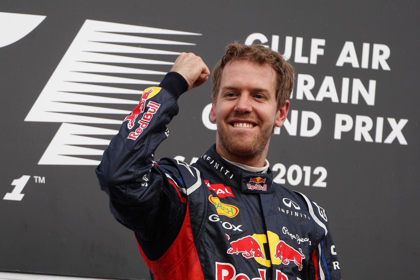 Happy birthday to Sebastian Vettel! Here he is back in 2012 celebrating his first victory of the season! 